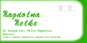 magdolna melke business card